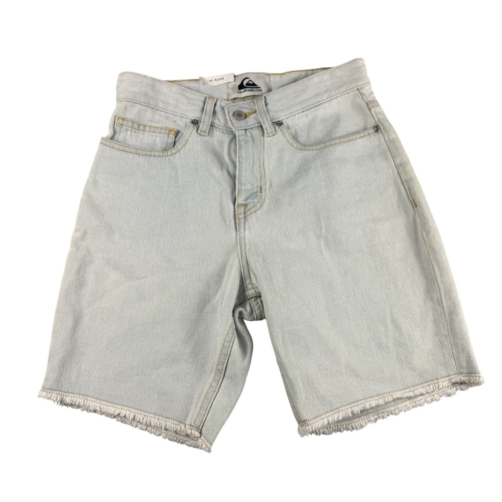 Quiksilver Shorts Womens Size 25 Bermuda Cut Off Light Blue Denim Surf NWT